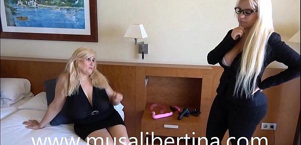  Musa Libertina enjoys lesbian sex with hotel manager Blondie Fesser